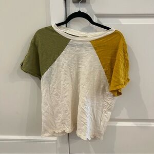 Green, Yellow & Cream Raglan Tee